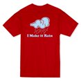 thumbnail image 1 of T-shirt Rouge pour Homme avec Graphique de Nuage de Pluie « I Make It Rain » Citation, 1 of 1