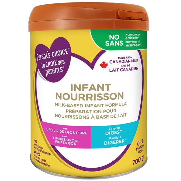 Préparation pour nourrissons en poudre à base de lait Le choix des parents, 0–12 mois, 700 g