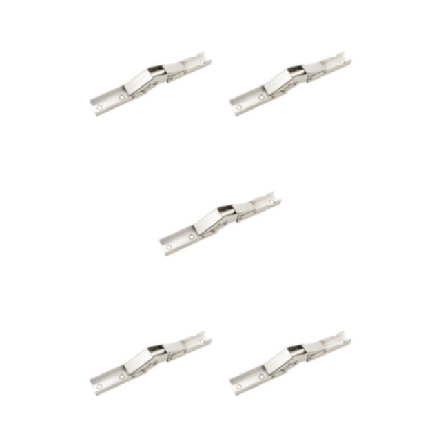 QualitChoice Cold Rolled Steel Hinge Mirror Polished Replacement Modified Punch-free Cabinet Wardrobe Cupboard Hinges Accessories Silver 5PCS