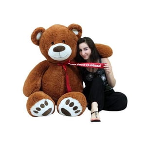 Personnalisé 5 Pied en peluche Ours Taille de vie douce Big Plush Animal avec des pattes de gros pieds
