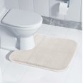 thumbnail image 2 of ORUYROP Memory Foam Toilet Bath Mat U-Shaped, Soft and Comfortable, Super Water Absorbent, Non-Slip, Thick, Machine Wash Bathroom Commode Contour Rug, 24 X 20 Inches (24 X 20 Inches, Cream), 2 of 7