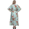 thumbnail image 1 of Bimba Robe Maxi de Maternité pour Mamans Bleu Pâle à Imprimé Floral avec Ceinture-26, 1 of 7