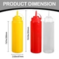 thumbnail image 3 of Kitchen Storage Containers Condiment Bottles For Liquids 24Oz Bottle | Plastic Condiment Bottles For Syrup Ketchup Dressing Oil | Squirt Bottles For Liquids, Kitchen Storage Containers, 3 of 9