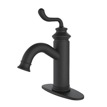 Fauceture LS5410RL Royale Single Handle Monoblock Lavatory Faucet, Matte Black