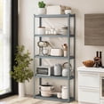 thumbnail image 2 of Costway 4 PCS 5-Tier Heavy Duty Storage Shelf Storage Utility Rack Shelf with Anti-tipping Device Grey, 2 of 10