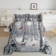 thumbnail image 1 of Erosebridal Merry Christmas Bedding Twin Comforter Set, Deer Cardinal Bird Down Comforter, Birch Tree Decor, 1 of 6