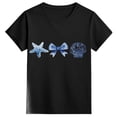 thumbnail image 1 of T-shirts pour Filles Enfants Imprimés, Hauts à Manches Courtes pour Filles, Col Rond, Hauts d'Été pour Adolescentes, Vêtements pour Petites Filles 8-9 Ans, 1 of 3