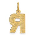thumbnail image 3 of Diamond2Deal 14K Yellow Gold Satin Letter R Initial Pendant for Women, 3 of 6