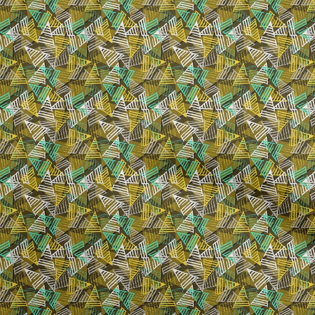 oneOone Polyester Spandex Dark Olive Green Fabric Abstracts Sewing Craft Projects Fabric Prints By Yard 56 Inch Wide