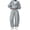 Grey, variant on Women's 2-Piece Sweatsuit Set, Long Sleeve Round-Neck Sweatshirt and Matching Joggers, for Home Lounge and Casual Daily Wear