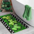 thumbnail image 3 of St. Patricks Day Decorative Front Door Mat, Shamrock Clover Doormat Indoor Outdoor Non-Slip Floor Entryway Rug, Polka Dots Irish Spring Holiday Home Kitchen Decoration 17x29 Inch, 3 of 6