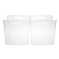 thumbnail image 4 of Sterilite Wide Shelf Home Office Storage Organizing Plastic Bin, 12 Pack, Clear, 4 of 6