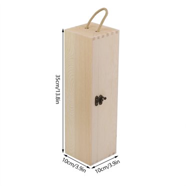 Peahefy Single Bottle Red Wine Box Wooden Wine packing Box Carries Holder Gift, Wine Gift Box, Single Bottle Wine Box