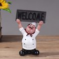 thumbnail image 4 of Hearth & Gear Chef Statue Resin Italian Chef Kitchen Decoration With Welcome Board Decoration Chef Welcome Sign Suitable For Home Bars Restaurants Coffee Mailbox Ornament Great Grandma Christmas, 4 of 6