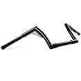 thumbnail image 2 of Krator 1.25" Black Handlebar with 10" Rise - Fat 1 1/4" Ape Hanger Bar Compatible with Harley Low Rider FXLR 2018-2020, 2 of 5