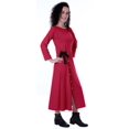 thumbnail image 2 of Moomaya Robe Maxi à Manches Longues, Longue, Boutonnée, Unie, Décontractée, Fendue, 2 of 6