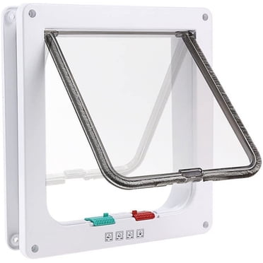 Porte à Clapet Magnétique à Verrouillage 4 Sens pour Chat, Porte Classique pour Animal de Compagnie pour Chien, Clapets pour Chat Installation Facile avec Cadre Télescopique, pour Chats et Petits Chiens