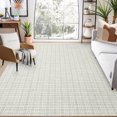 thumbnail image 3 of Garvee 10'x13' Modern Plaid Area Rug Abstract Rugs for Living Room, Washable Rug Non-Slip Low Pile Accent Carpet for Bedroom Home Office, Gray, 3 of 8