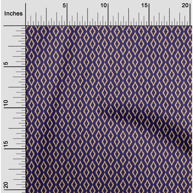 oneOone Organic Cotton Poplin Twill Fabric Geometric Ikat Decor Fabric Printed BTY 42 Inch Wide