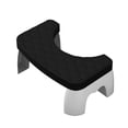 thumbnail image 1 of Black Foldable Toilet Step Stool Squatting Potty Footrest For Bathroom Non Slip Surface Stackable Design For Kids Adults 16.53 X 9.84 X 6.69 Inches, 1 of 8