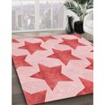 thumbnail image 3 of Ahgly Company Tapis d'Intérieur Lavable à la Machine, Carré, Transitionnel, Rose, Tapis de Zone, 6 Pieds Carré, 3 of 7