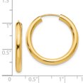 thumbnail image 3 of Boucles d'Oreilles Créoles Tube Poli en Or Jaune 14K, 3 of 3
