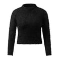 thumbnail image 3 of GigrtiJin Chandails à Col Roulé pour Femmes Décontractés Couleur Unie Slim Crop Top Mode Confortable Blouses Décontractées, 3 of 7