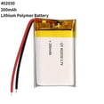 thumbnail image 1 of 3.7V 200mAh Li-Ion Battery 402030 Lithium Polymer Rechargeable Battery For Portable DVD Bluetooth Headset, 1 of 6