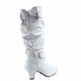 thumbnail image 2 of Maggie-39 Bottes Décontractées Mi-Mollet à Bout Rond à Talons Hauts à Fermeture Éclair pour Femmes, 2 of 2