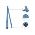 thumbnail image 3 of INSPIRE CHIC Men's Solid Color Narrow Stripes Necktie Graduation Suit Formal Ties Steel Blue, 3 of 5