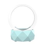 Bluetooth 5.0 TWS Haut-parleur sans fil portable Mini Lecture Haut-parleur sans fil Bluetooth haut-parleurs lampe de bureau pour intérieur Notre porte petite nuit lumière bleue