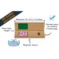 thumbnail image 2 of WE Games Cabinet Cribbage Set - Nautical Print - Solid Wood 3 Track Board, 2 of 8