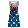 thumbnail image 4 of SMihono Robes Bohèmes d'Été pour Femmes Grande Taille Mode Imprimée Confortables Amples Sans Manches Décontractées Hauts Robe, 4 of 4
