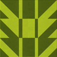 thumbnail image 1 of Ahgly Tapis d'Intérieur Lavable en Machine Carré Vert Pistache Transitionnel, 7 Pieds Carré, 1 of 7