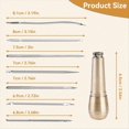thumbnail image 1 of 7PCS Leather Sewing Awl Needle-with Copper Handle, 3 Rolls 50 M Nylon Cord Thread and 2PCS Thimble for Shoes Repair, 1 of 7