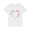 thumbnail image 2 of T-Shirts pour Filles, Enfants Garçons Filles T-shirt en Coton Mode Mignon Col Rond Imprimé Tee Manches Courtes Haut, 2 of 5