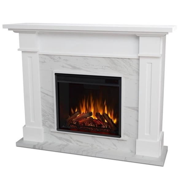 Real Flame Canada Kipling Traditional Solid Wood Electric Fireplace in White