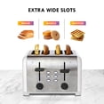 thumbnail image 2 of Kenmore 4-Slice Stainless Steel Toaster, Silver & Grey, Extra Wide Slots, Bagel & Defrost Functions, 2 of 9