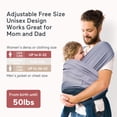 thumbnail image 3 of Momcozy Baby Wrap Carrier Slings, Adjustable Easy to Wear Infant Carrier Slings for Babies Girl and Boy, 3 of 8