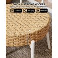 thumbnail image 2 of 3-Piece All-Weather Wicker Bistro Set,2 Rattan Chairs + Tempered-Glass Table, Compact Outdoor Dining Furniture for Garden, Backyard, Balcony & Apartment, 2 of 7