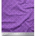 thumbnail image 1 of Soimoi Purple Cotton Duck Fabric Triangle Geometric Print Fabric by Yard 56 Inch Wide, 1 of 3