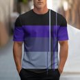 thumbnail image 1 of Weiqiqre T-Shirts pour Homme à Manches Courtes Tee à Blocs de Couleur Col Ras du Cou Chandail Décontracté Basique, 1 of 4