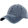 thumbnail image 1 of LinYooLi Retro Solid Baseball Cap for Women Men Trendy Denim Feel Soft Adjustable Skullcap Hats All Season Casual, 1 of 5