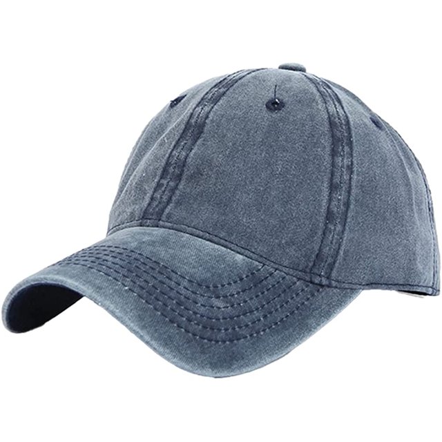 LinYooLi Retro Solid Baseball Cap for Women Men Trendy Denim Feel Soft Adjustable Skullcap Hats All Season Casual