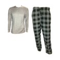 thumbnail image 3 of Men's Pajama Sets One Solid Top & One Plaid Bottom With Pockets, 3 of 20