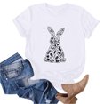 thumbnail image 4 of Tauxra Hauts d'Été à Manches Courtes pour Femmes, T-Shirts à Col Rond pour Femmes, Blouse T-Shirt Décontractée à Imprimé de Pâques, 4 of 6