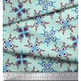 thumbnail image 3 of Soimoi Poly Georgette Fabric Tiles Moroccan Decor Fabric Printed Yard 52 Inch Wide, 3 of 3