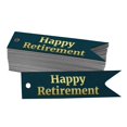 thumbnail image 1 of Inkdotpot Pack Of 100 Happy Retirement Favor Paper Tags Craft Real Gold Foil Hang Tags, 1 of 6