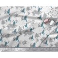 thumbnail image 2 of Soimoi Blue Rayon Fabric Tree & World Map Print Fabric by the Yard 56 Inch Wide, 2 of 3