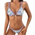 thumbnail image 2 of EGNMCR Bikini Ensemble Bikini pour Femmes Style Imprimé Maillot de Bain Deux Pièces Maillot de Bain, 2 of 5